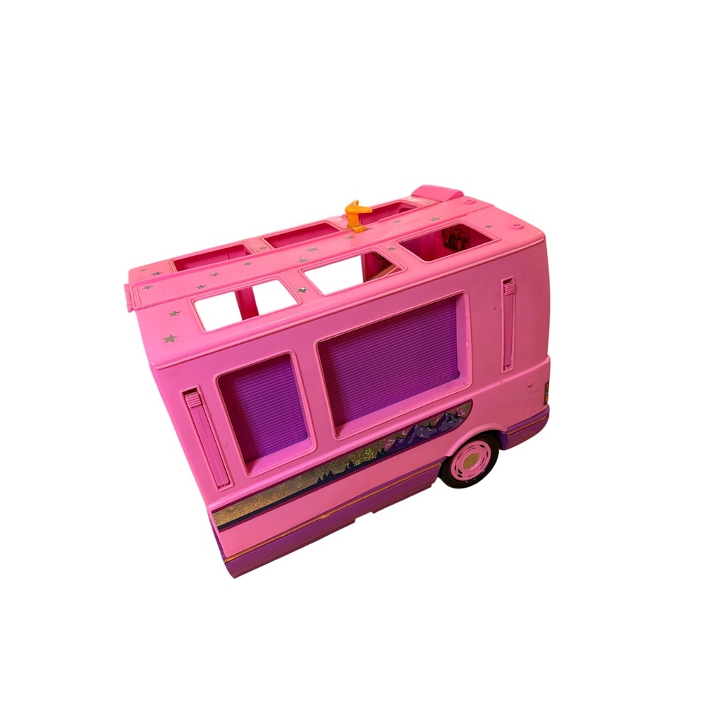 Vintage 1990s Barbie Magical Motorhome Camper RV Playset Mattel Pink Van